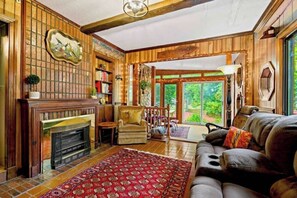 Smart TV, fireplace, video games, foosball