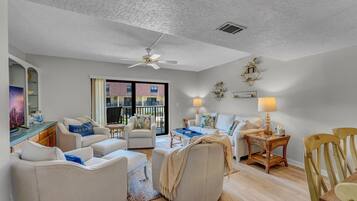 Condo, Multiple Beds, Balcony, Pool View (Sea La Vie at Cocoa Beach) | Living area