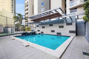 A heated pool