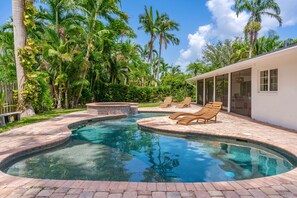 Outdoor pool, a heated pool
