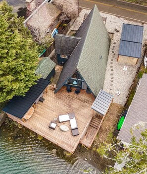 Exterior - NEW! A Frame Over Water - Sauna, Hot Tub, Views (Tahuya)