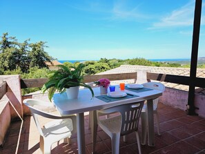 Panoramic Apartment, 1 Bedroom, Kitchenette, Sea View | View from room - Case Vacanza Rena Majore (Aglientu)