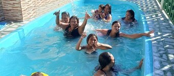 House with large pool in Mongaguá for rent for the season and weekends