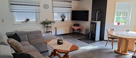 Smart TV, fireplace