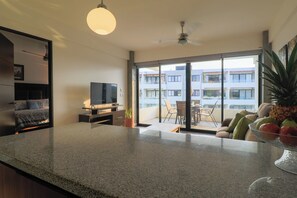 Smart TV, music library, video library