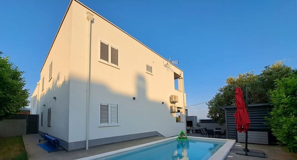 A heated pool