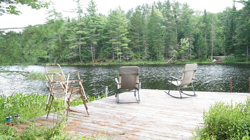 Beautiful waterfront cabin; breathtaking views of Whiteface Mountain
