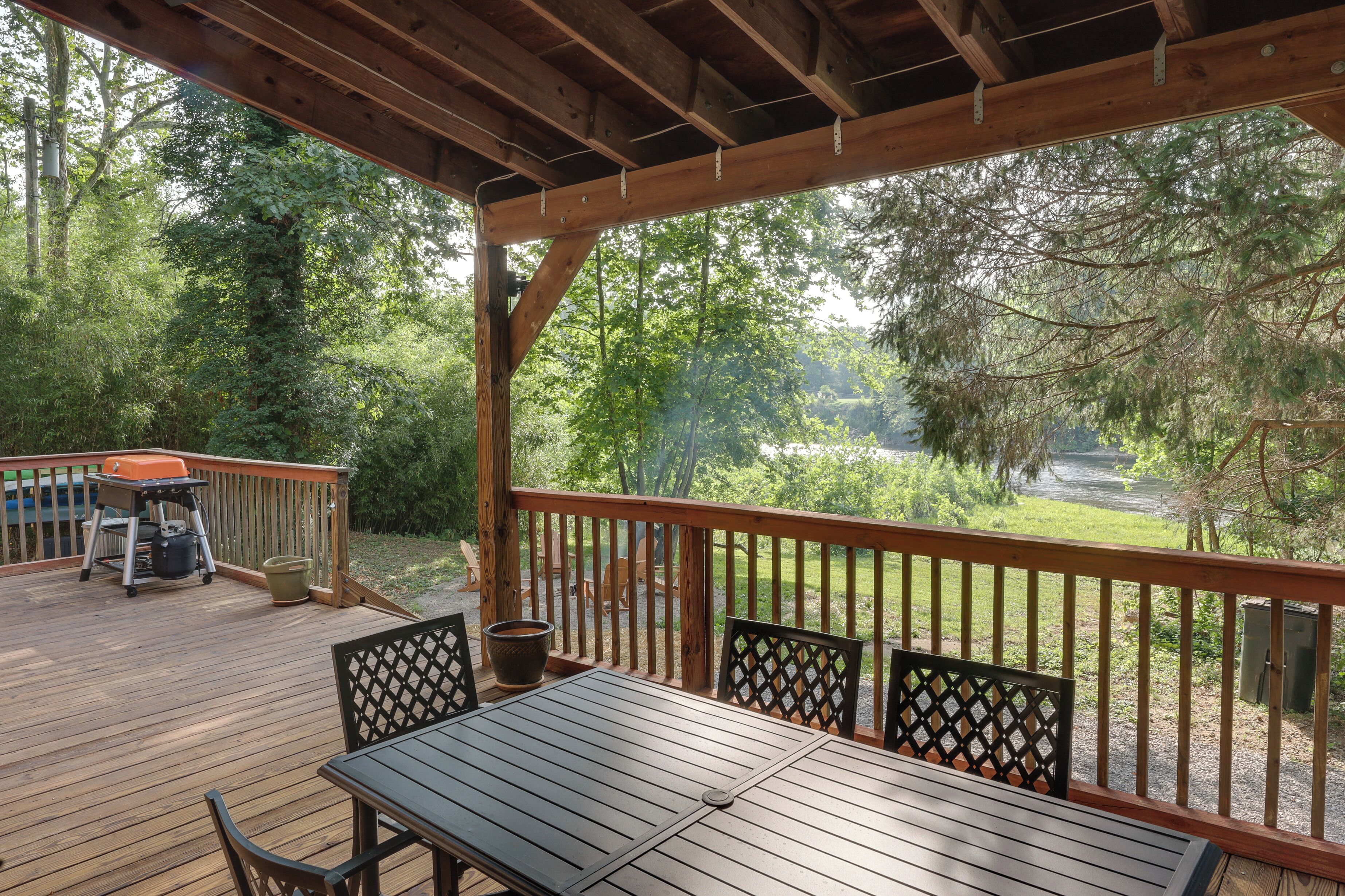Riverfront Milford Getaway w/ Kayaks + Deck!