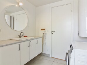 Fridge, oven, dishwasher, high chair