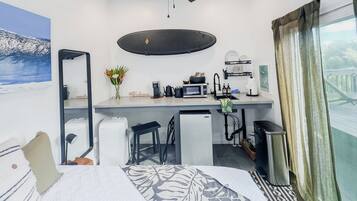 1 slaapkamer, een bureau, gratis wifi, beddengoed