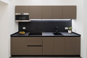 Microwave, stovetop, dishwasher