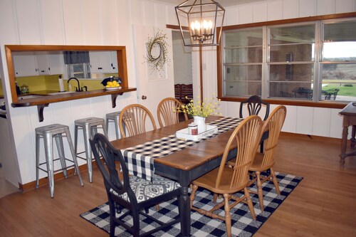 Ranch house in historic Washington, Texas. Wide, open country views