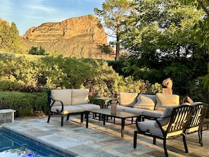 A heated pool