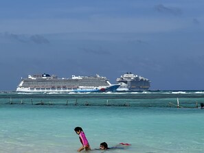 Sun-loungers, beach towels