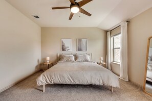 3 bedrooms, iron/ironing board, travel cot, WiFi