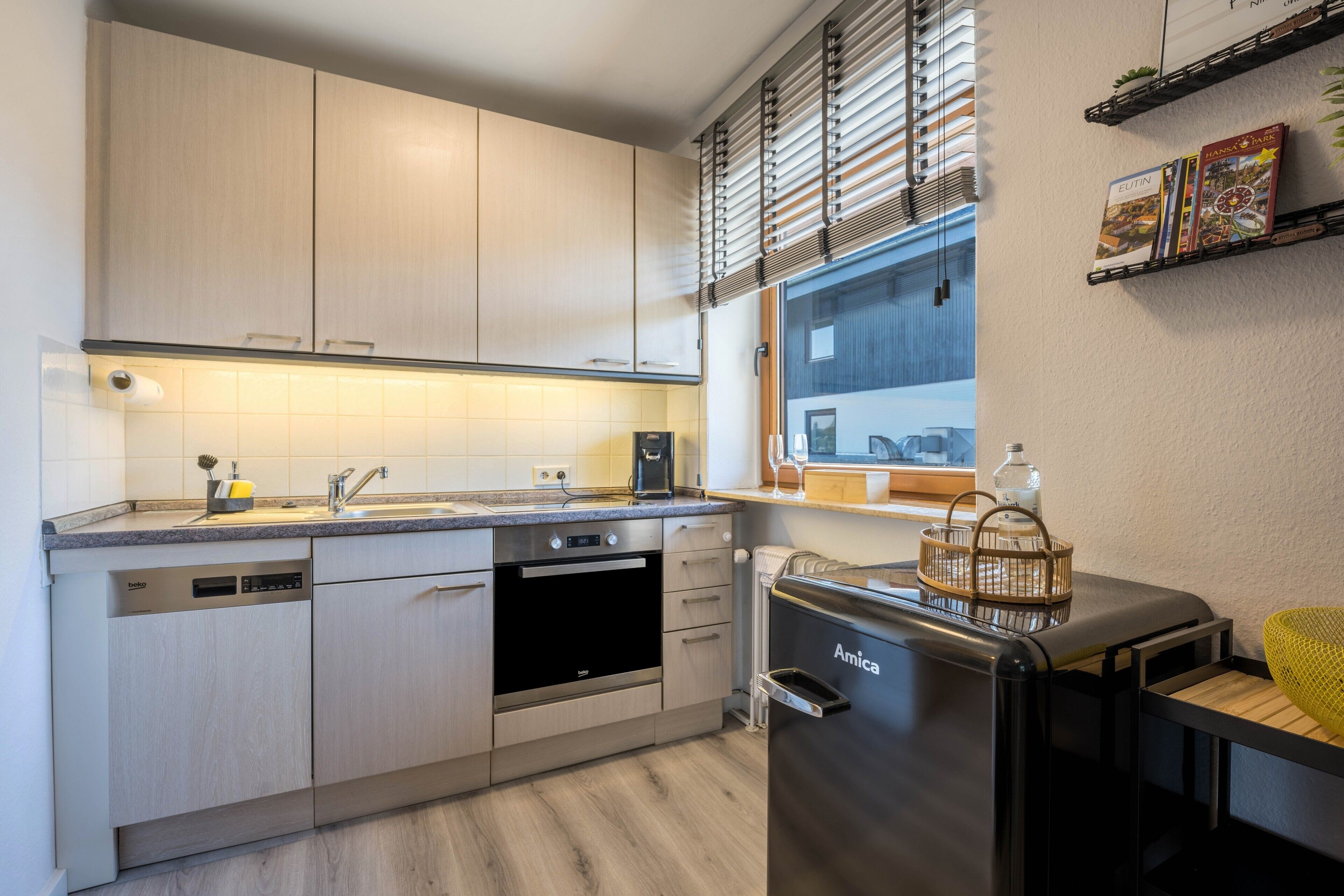 Fridge, oven, stovetop, dishwasher