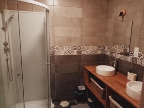 Shower, hair dryer