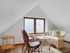 TV, fireplace, table football