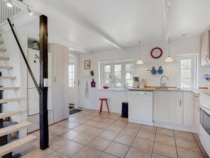 Fridge, microwave, dishwasher, high chair
