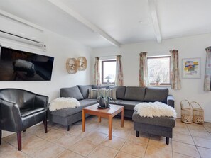 TV, fireplace, table football