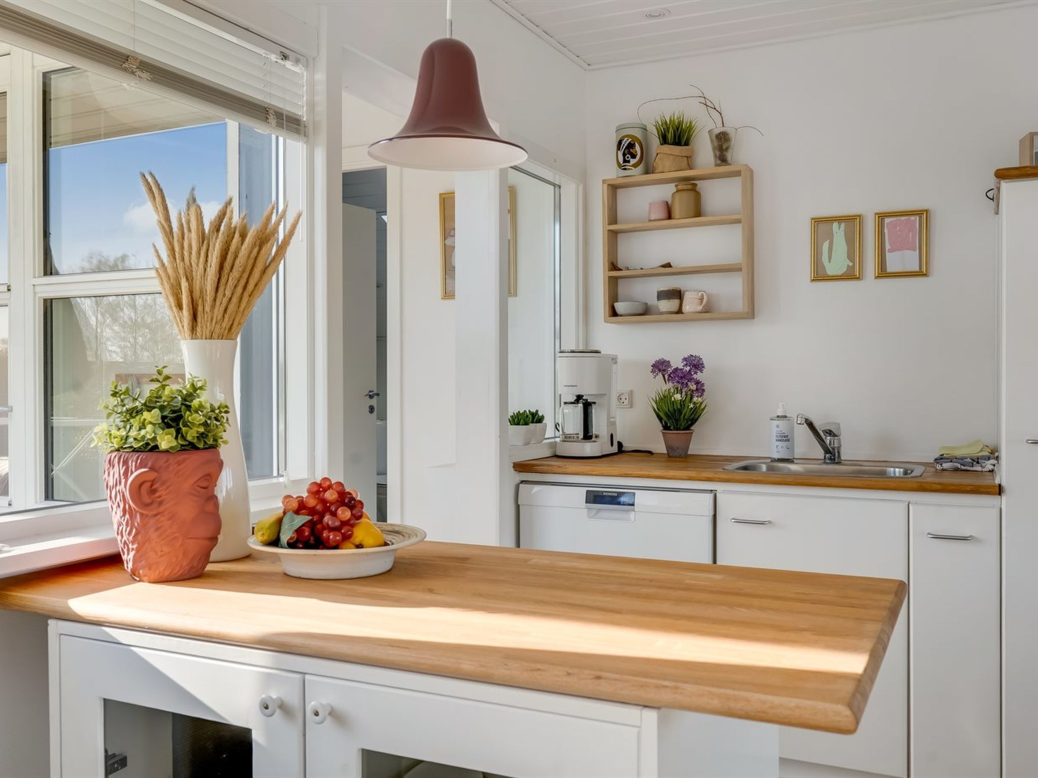 Fridge, oven, dishwasher, high chair