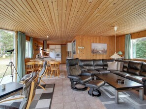 Televisión y chimenea 