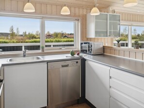 Fridge, microwave, dishwasher, highchair