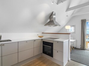 Fridge, oven, dishwasher, high chair