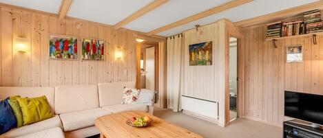 Fernseher, Kamin, DVD-Player