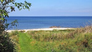 A coastal path leading to a beach with a clear view of the sea. - "Scarlet" - 400m to the fjord by Interhome (Vinderup)