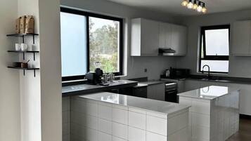 Comfort Double Room, 1 Double Bed | Private kitchen | Fridge, microwave, oven, stovetop