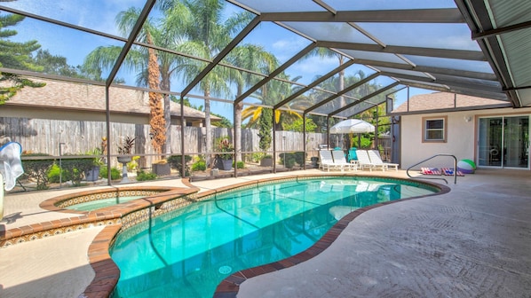 A heated pool