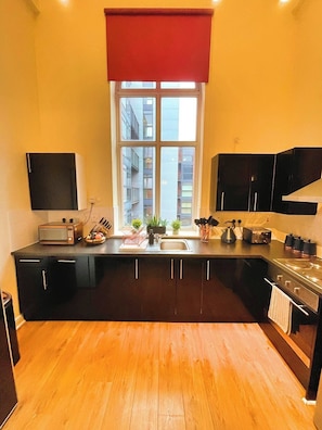 Standard-Apartment | Eigene Küche | Kühlschrank, Mikrowelle, Ofen, Geschirrspüler