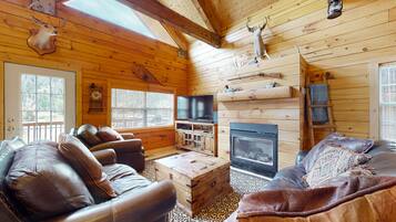 Fernseher, Kamin, DVD-Player