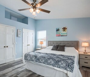 Casa, várias camas, varanda, vista para o jardim (Beach Time) | 3 quartos, individualmente decorados, individualmente mobiliados