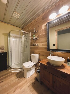 Haartrockner, Handtücher, Seife, Toilettenpapier