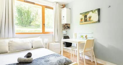 Spacious room with a relaxing view