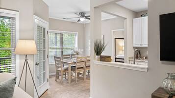 Condo, Multiple Beds, Balcony, Garden View | Private kitchen | Fridge, microwave, oven, stovetop