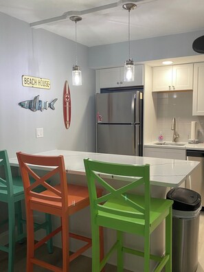 Private kitchen - Oceanside studio just steps from the beach! (New Smyrna Beach)