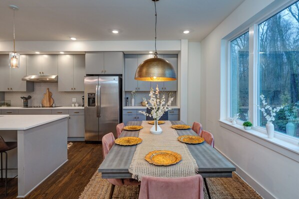 Ferienhaus, Mehrere Betten, Küche, Gartenblick | Eigene Küche | Kühlschrank, Mikrowelle, Ofen, Herdplatte