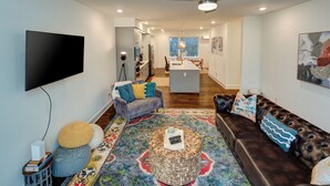 House, Multiple Beds, Kitchen, Garden View | Living area - Escape on Central Pike (Hermitage)
