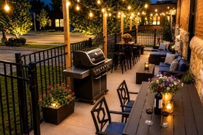 Outdoor dining - Stay Historical -  Boiler Maker Office Turns Vacation Destination (Muskegon)