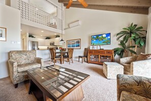 Condo, Multiple Beds, Hot Tub, Partial Ocean View | Living area - Hale Kai at Maui Kamaole (Kihei)