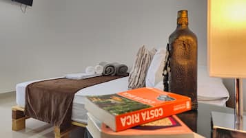 Premium bedding, down duvets, individually decorated, laptop workspace