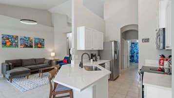 Townhome, Multiple Beds, Pool Access, Pool View (Magical Memories Villa) | Private kitchen | Fridge, microwave, oven, stovetop