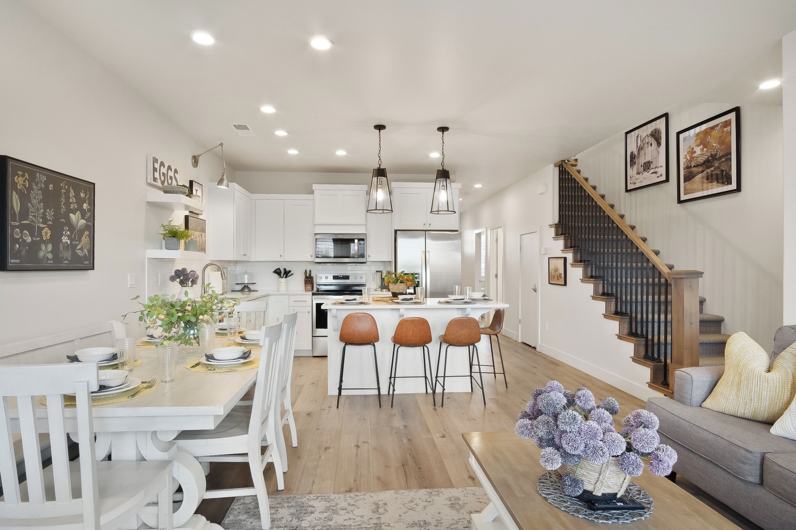 Townhome, Multiple Beds, Patio, Mountain View (Magnolia) | Living area | 50-inch flat-screen TV with digital channels