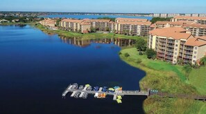 Guests can enjoy waterfront views from the hotel's balconies overlooking the marina.