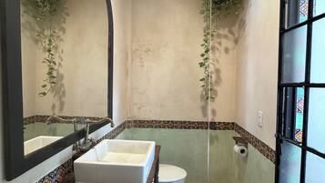Deluxe Room | Bathroom | Shower, hair dryer, towels, soap