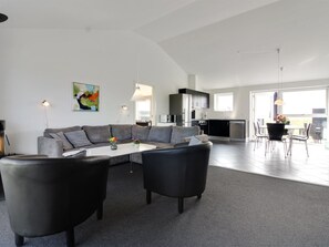 TV, fireplace, foosball