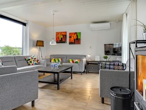 TV, fireplace, DVD player